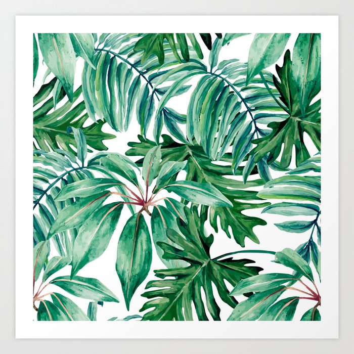 Tropical jungle Art Print by galeswitzer | Society6