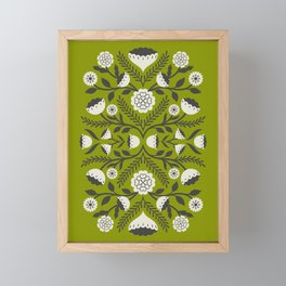 Emma Floral - Green Framed Mini Art Print