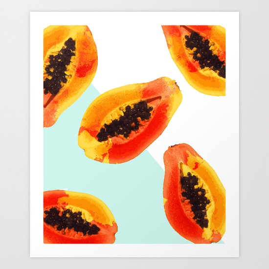 Papaya #society6 Art Print