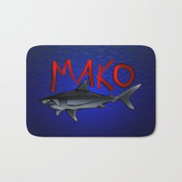 Mako Bath Mat | Fishing, Fishingcharter, Florida, Angling, Sharks, Greatwhiteshark, Hawaii, Scuba, Maritimes, Graphicdesign 