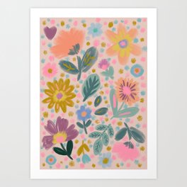 Summer Floral Illustration Art Print Art Print