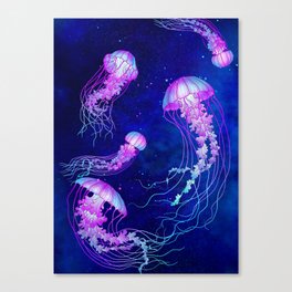 Cosmic Jellyfish Canvas Print