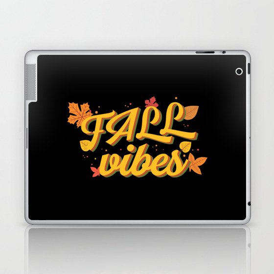 Fall vibes autumn fall season design Laptop & iPad Skin