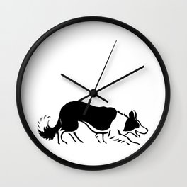 Border Collie Wall Clock | Coffeemug, Pet, Blackandwhite, Trending, Drawing, Clarewuellner, Bordercollie, Workingbreed, Animal, Animallover 