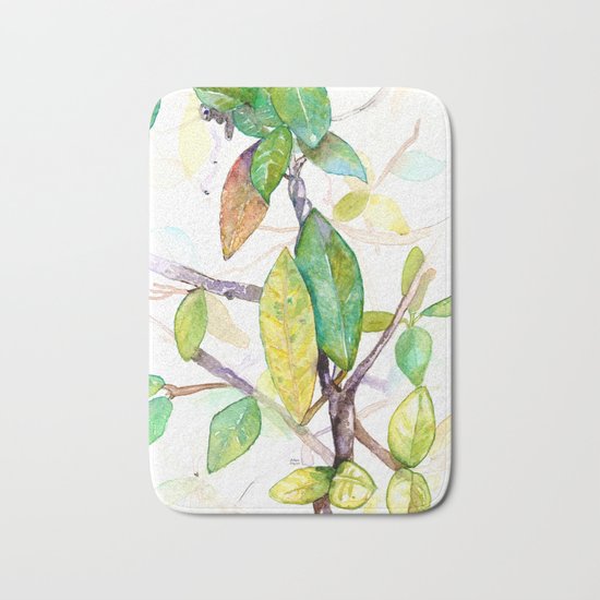 Jasmine leaves Bath Mat