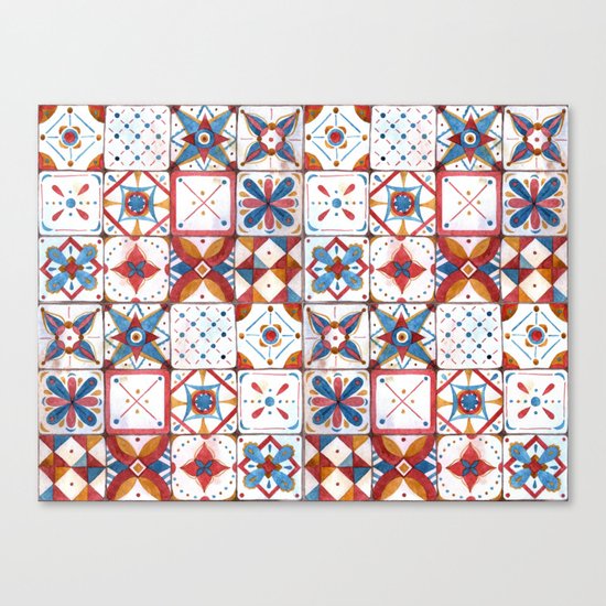 Tile pattern Canvas Print