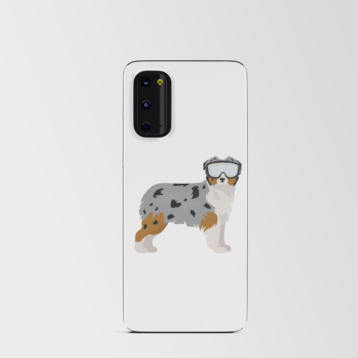 Aussie wearing snow goggles Android Card Case