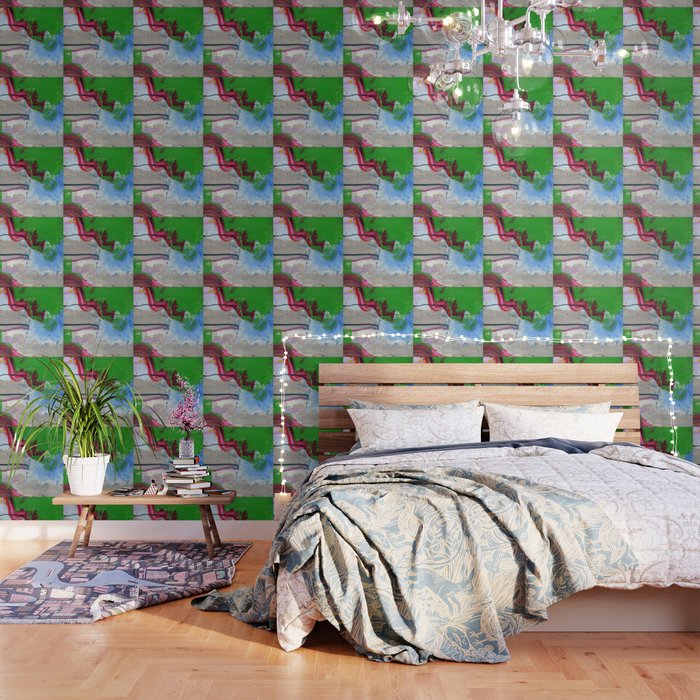 greens in acrylic N.o 1 Wallpaper