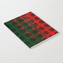 dark green and red paint dots daubs Notebook