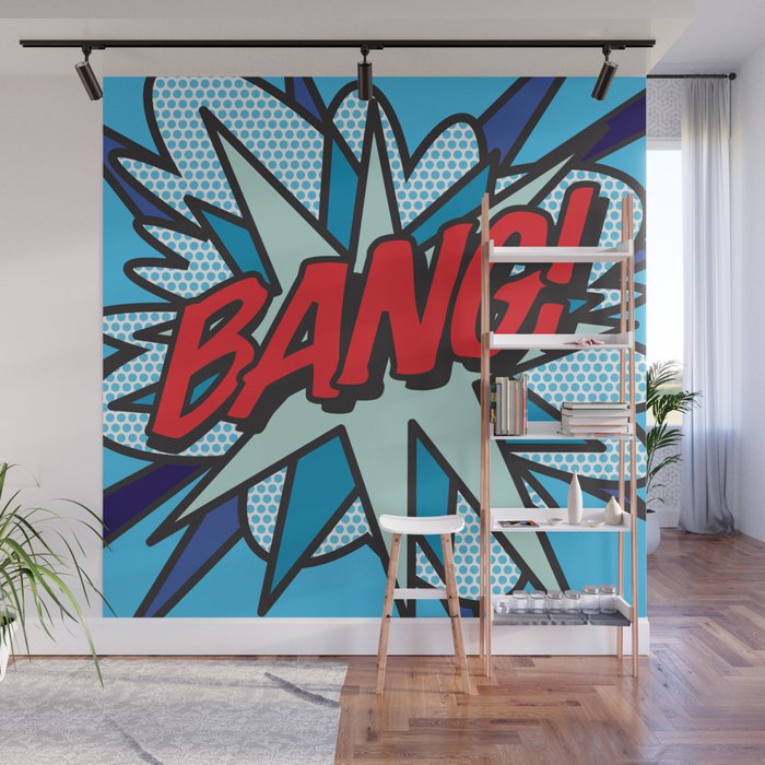 Comic Book Pop Art Bang Wall Mural By Theimagezone Society6