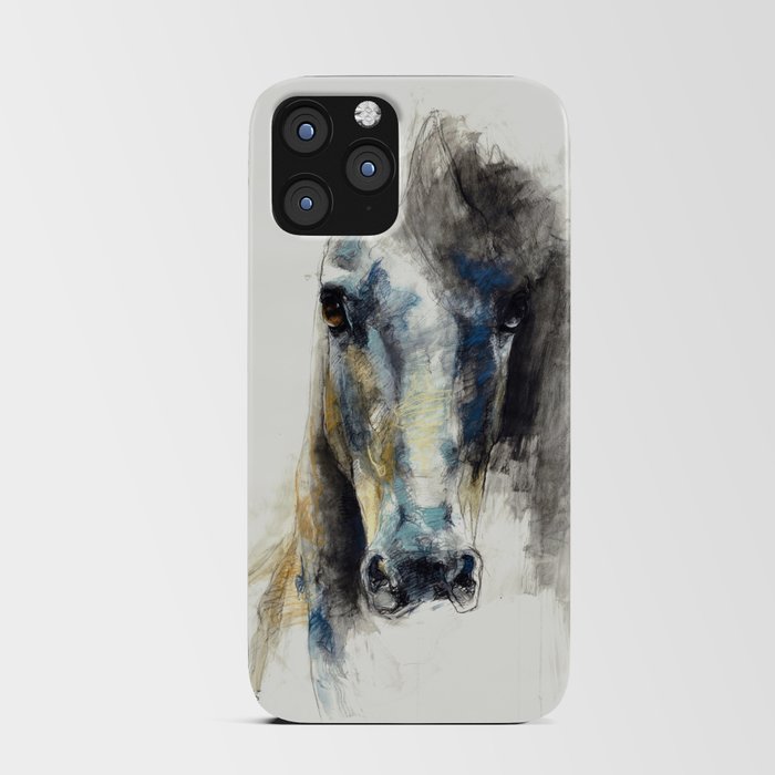 Horse Drawing Alerte V iPhone Card Case
