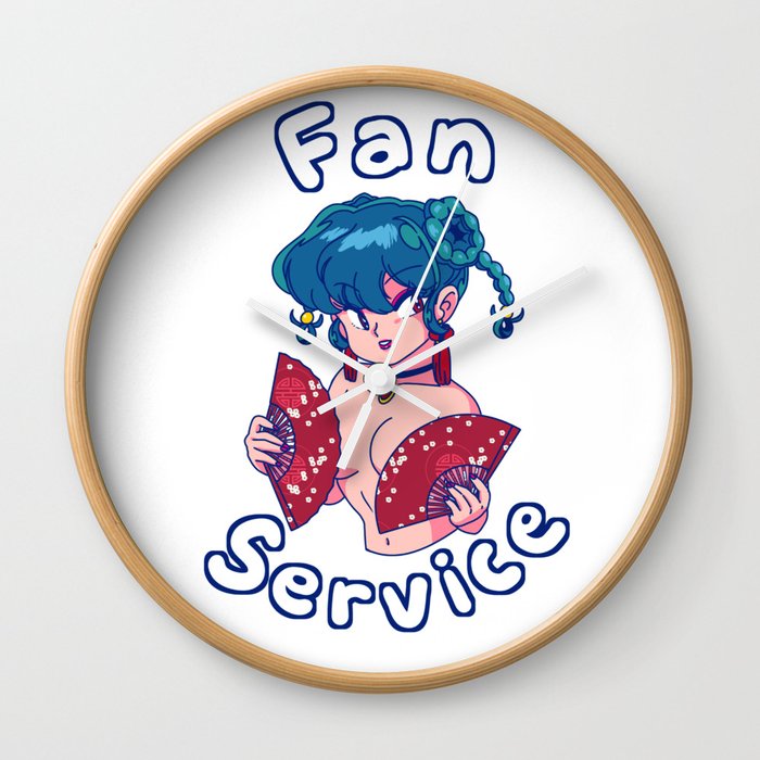Fan Service by bluethebone Wall Clock