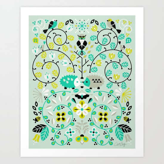 Hedgehog Lovers Art Print