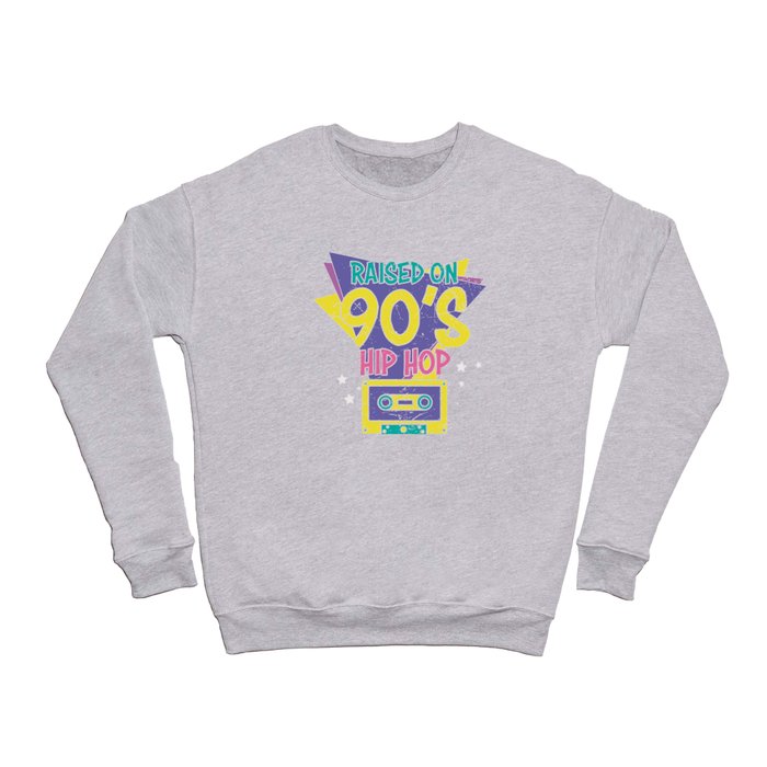 Raised On 90’s Hip Hop Retro Crewneck Sweatshirt