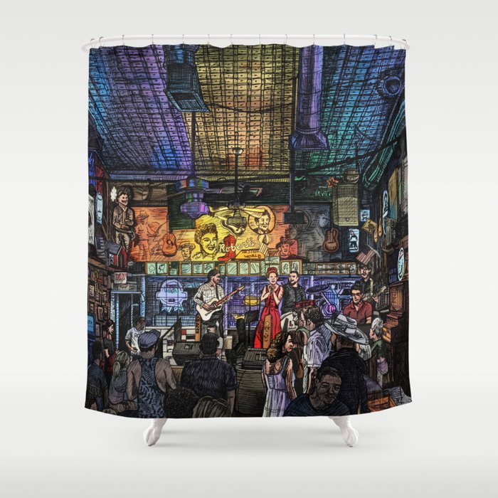 Moonshine and Country Rhymes Shower Curtain