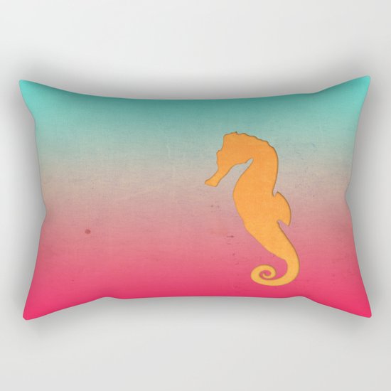 Seahorse silhouette Rectangular Pillow