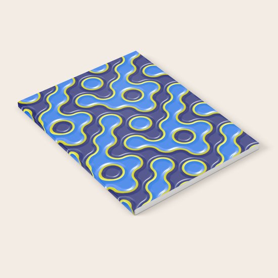 pattern blue 7 Notebook