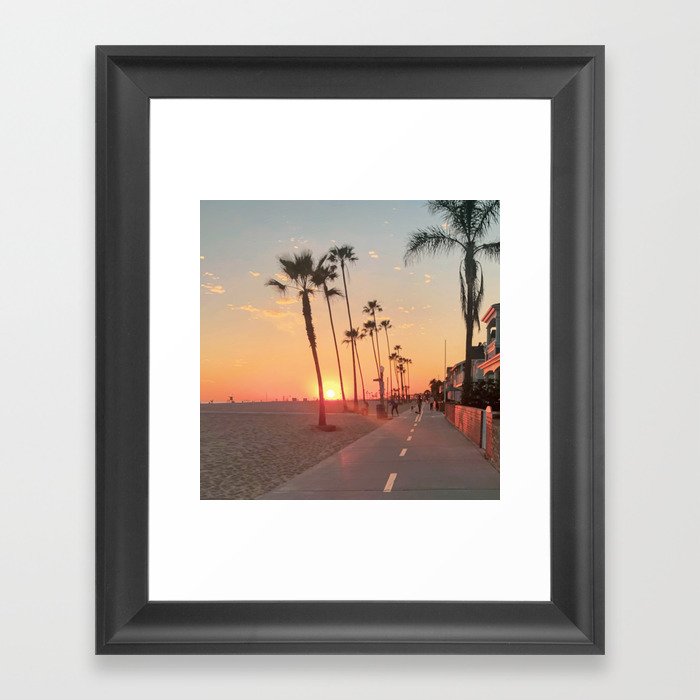 Newport Beach Sunset - Landscape Photography  Framed Art Print