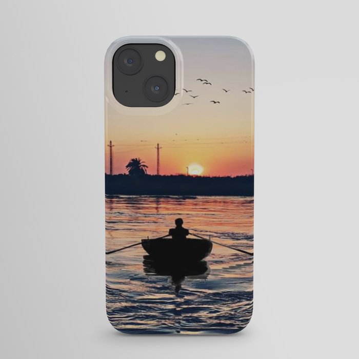 Sunset of the Nile river in Egypt. iPhone Case