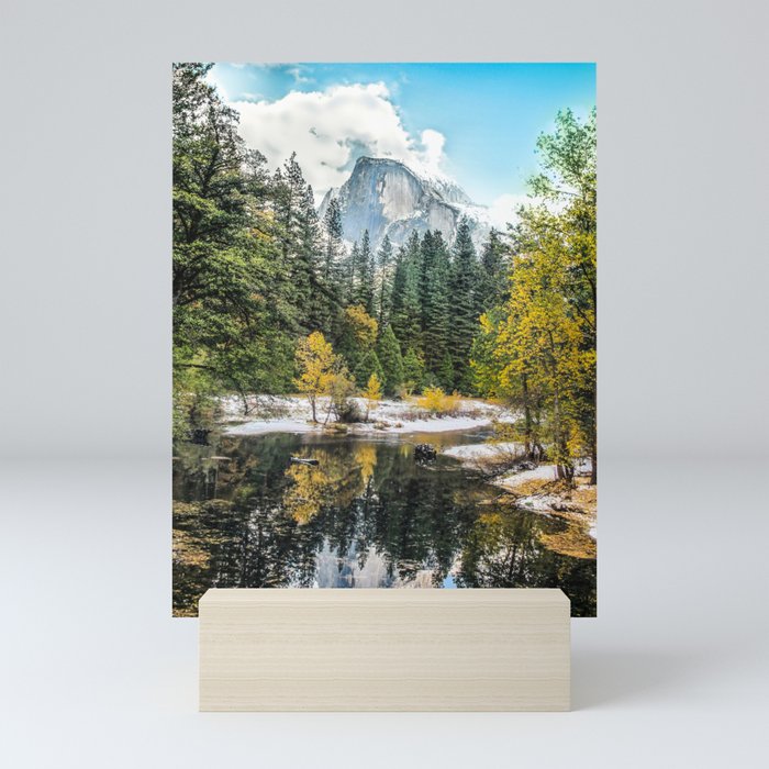 Yosemite's Half Dome After a Snowfall Mini Art Print