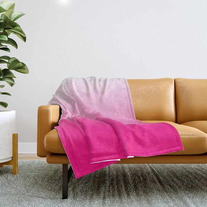 Pink ombre throw blanket clearance