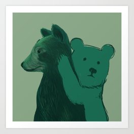 Bear Cubs Art Print