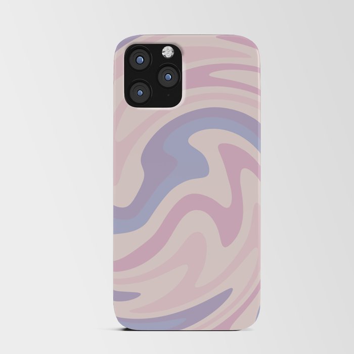 70s retro swirl pink and purple iPhone Card Case