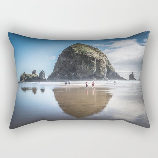 Haystack Rock Rectangular Pillow