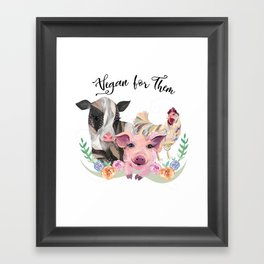 Vegan for Them Framed Art Print