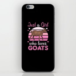 Just A Girl Who Loves Goats Cute Animals Goat iPhone Skin