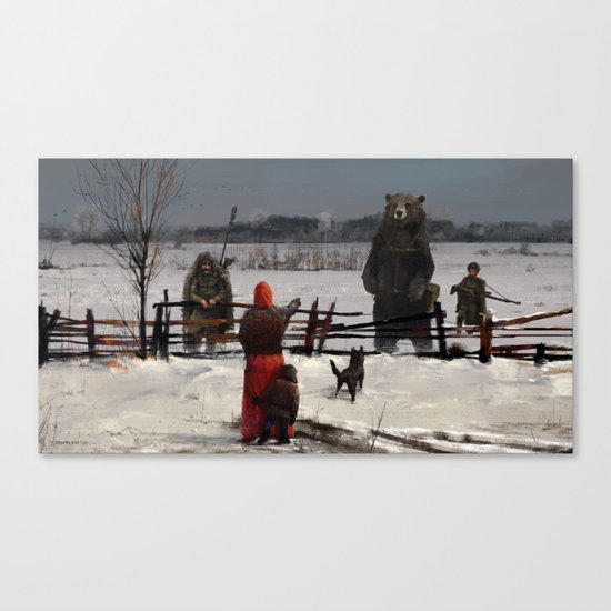 1920 - strange visitors Canvas Print