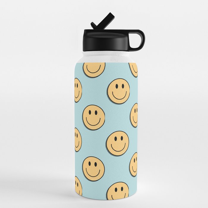 Smiley Face Self Care Water Bottle