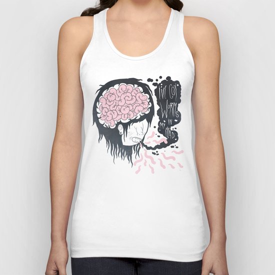 ive got worms in my head Unisex Tank Top