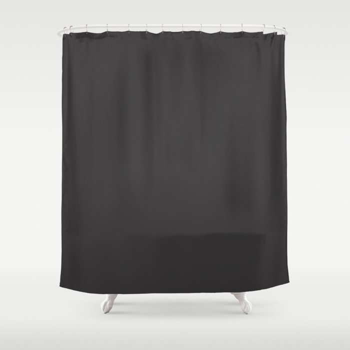 Solid Charcoal Gray Grey Shower Curtain By Shabbyhappydesigns