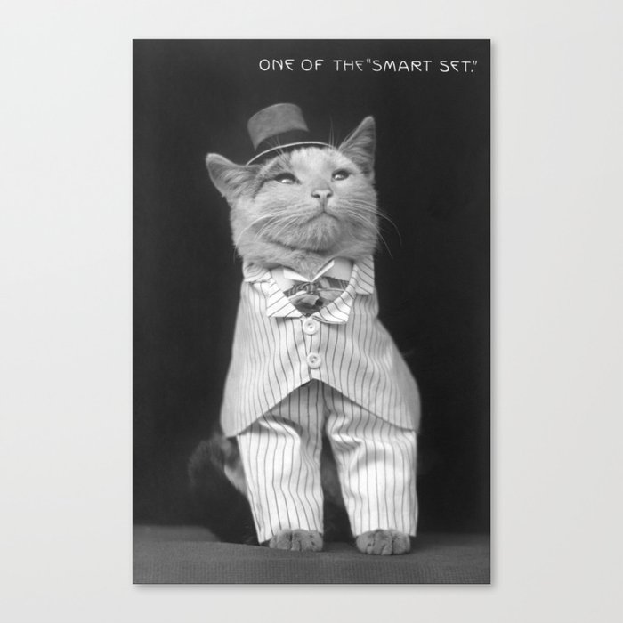 Dapper Cat In Suit And Hat - One Of The Smart Set - 1906 Canvas Print