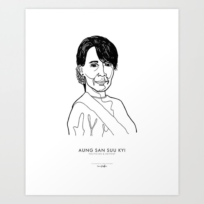 Aung San Suu Kyi Art Print By Jhdesigns Society6