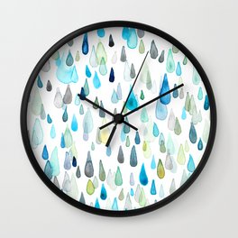 Raindrops Wall Clock