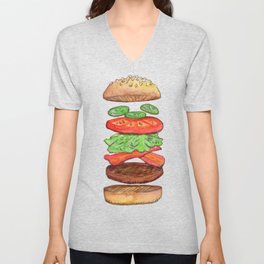 Deconstructed: Bacon Burger V Neck T Shirt