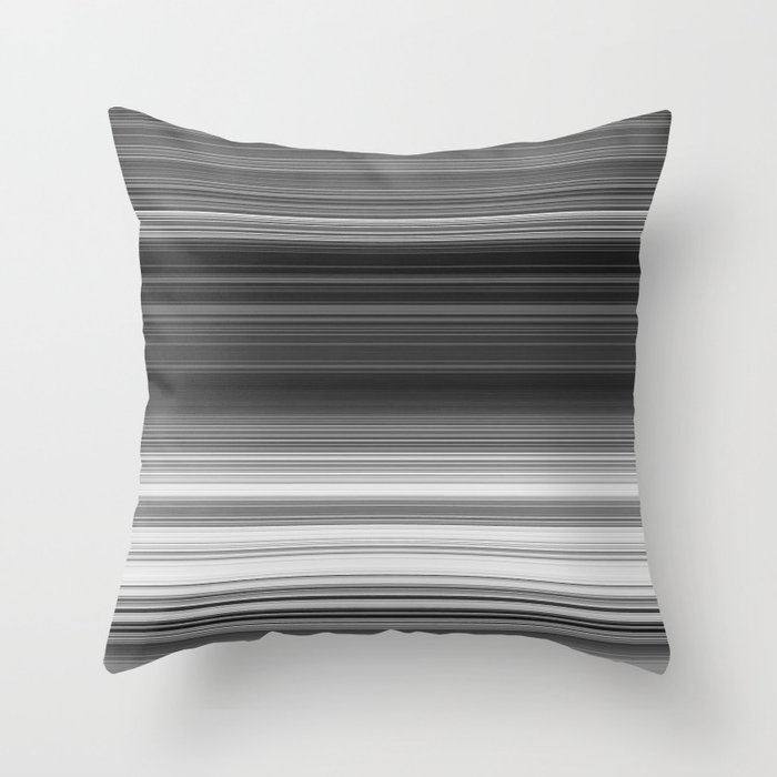 Black White Gray Thin Stripes Throw Pillow By Vintageeal623 Black White Gray Thin Stripes Throw Pillow