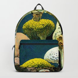 Fantasy Botany 13 Backpack | Alien, Mushrooms, Plants, Science, Scifi, Gouache, Retro, Flowers, Fiction, Aiart 