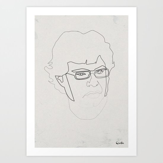 One Line Jemaine Clement 5Flight of the Conchords Art Print