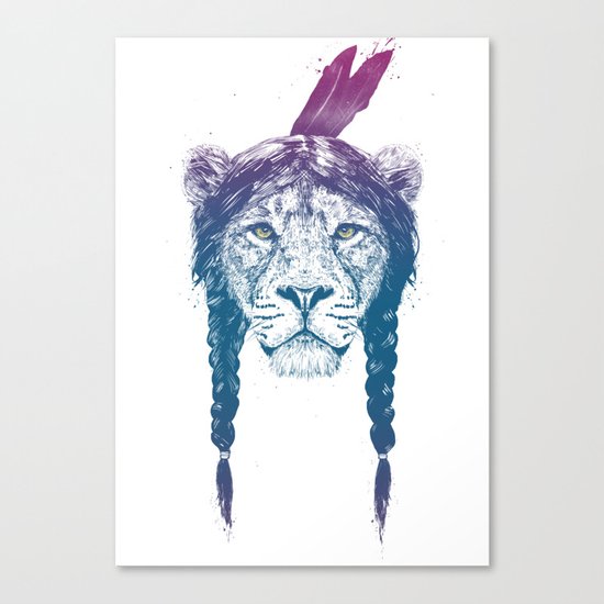 Warrior lion II Canvas Print
