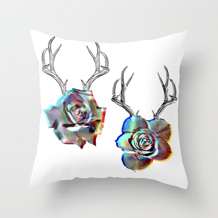 TROPHIES AND ROSES Throw Pillow