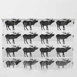 Graphic Silhouette Elk 12 Wall Hanging
