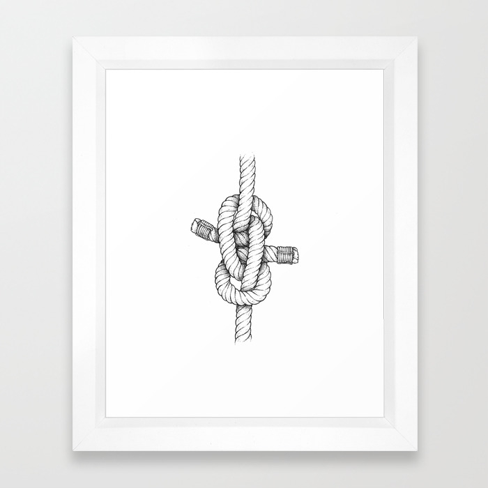Zeppelin Bend Nautical Knot Art Framed Art Print By Rekkabell