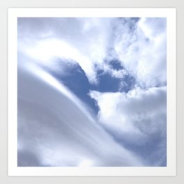 Rapture Call Through Divine Heavenly Clouds Art Print