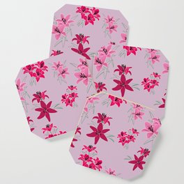 Lilien rosa Coaster