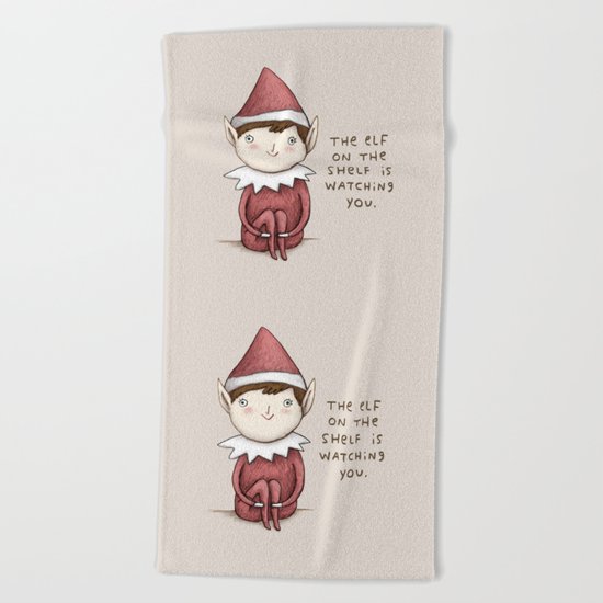 The Elf on The Shelf Beach Towel