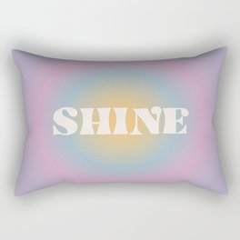 Shine Quote on Retro Colorful Funky Gradient Rectangular Pillow