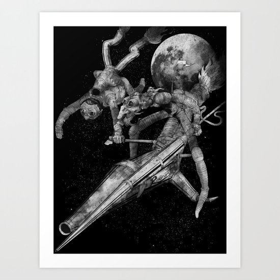 Don Quixote and Sancho. Art Print